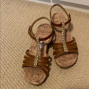 Cute kids cork heels